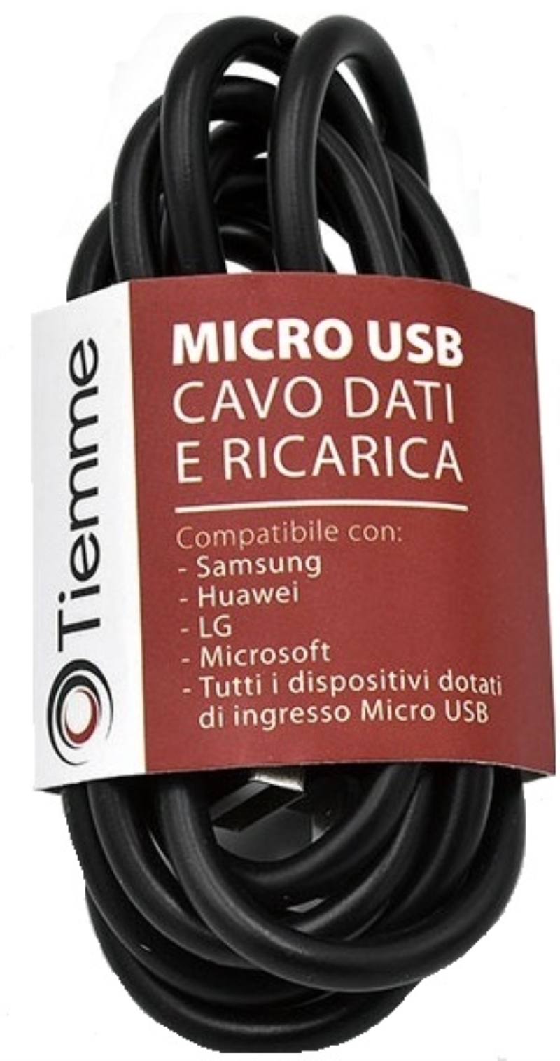 AREA Cavo dati micro-USB Tiemme nero